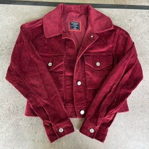 Wmns Abercrombie&Fitch Red Velvet Jacket Size XS